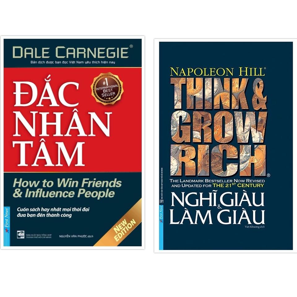 Sách - Combo Bìa cứng Đắc nhân tâm + Nghĩ giàu và làm giàu - FirstNews