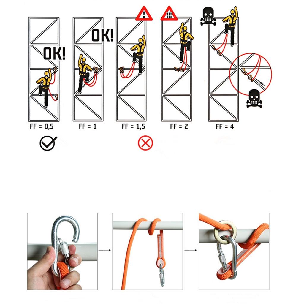 Sturdy Heavy Duty Half Body Climbing Harness Safety Belt Rope S 1.6m