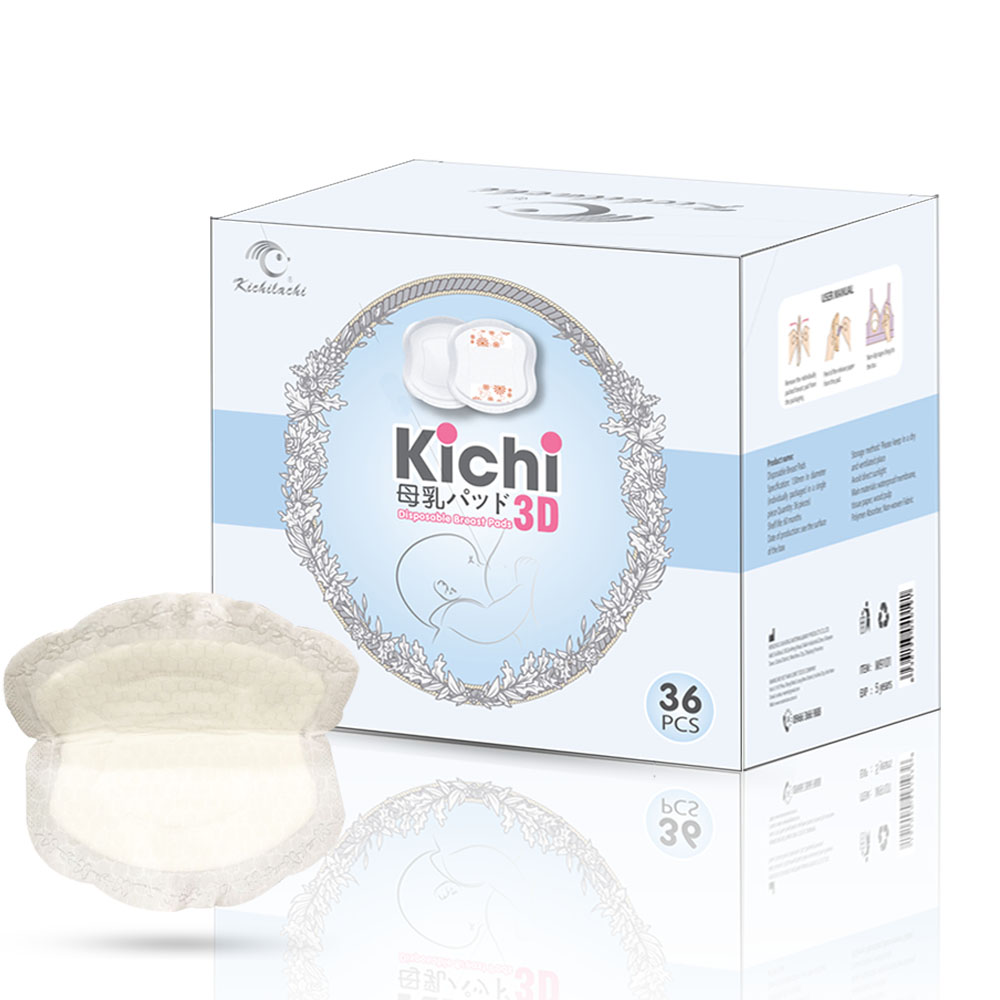 Miếng lót thấm sữa tổ ong Kichilachi siêu thấm, dùng 1 lần (Hộp 36 Miếng)