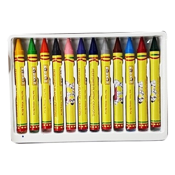Bút Sáp 12 Màu - Chó Đốm BS-005 (Giao Mẫu Ngẫu Nhiên)