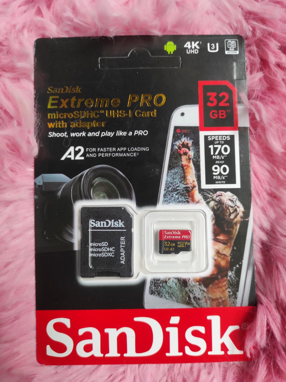 Thẻ Nhớ Sandisk Extreme Pro 32Gb Chip A2 V30 170Mb/s Hàng Chính Hãng