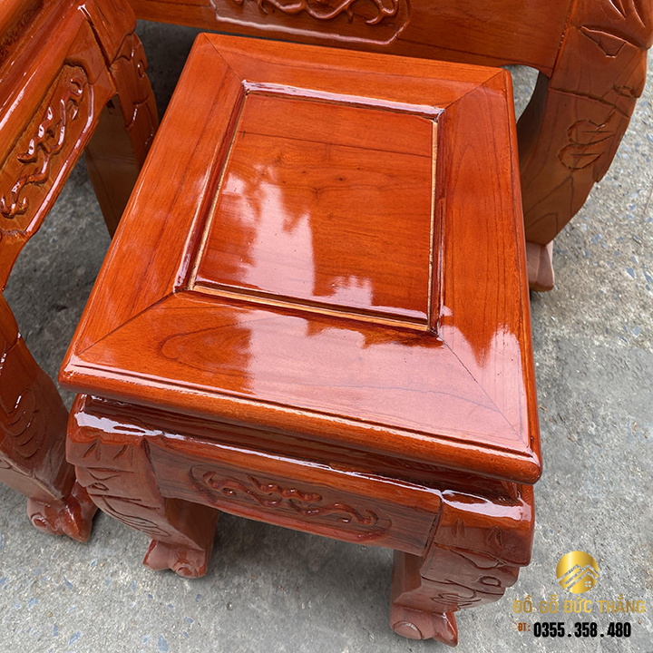 Bàn ghế minh quốc đào gỗ xoan ta tay 10