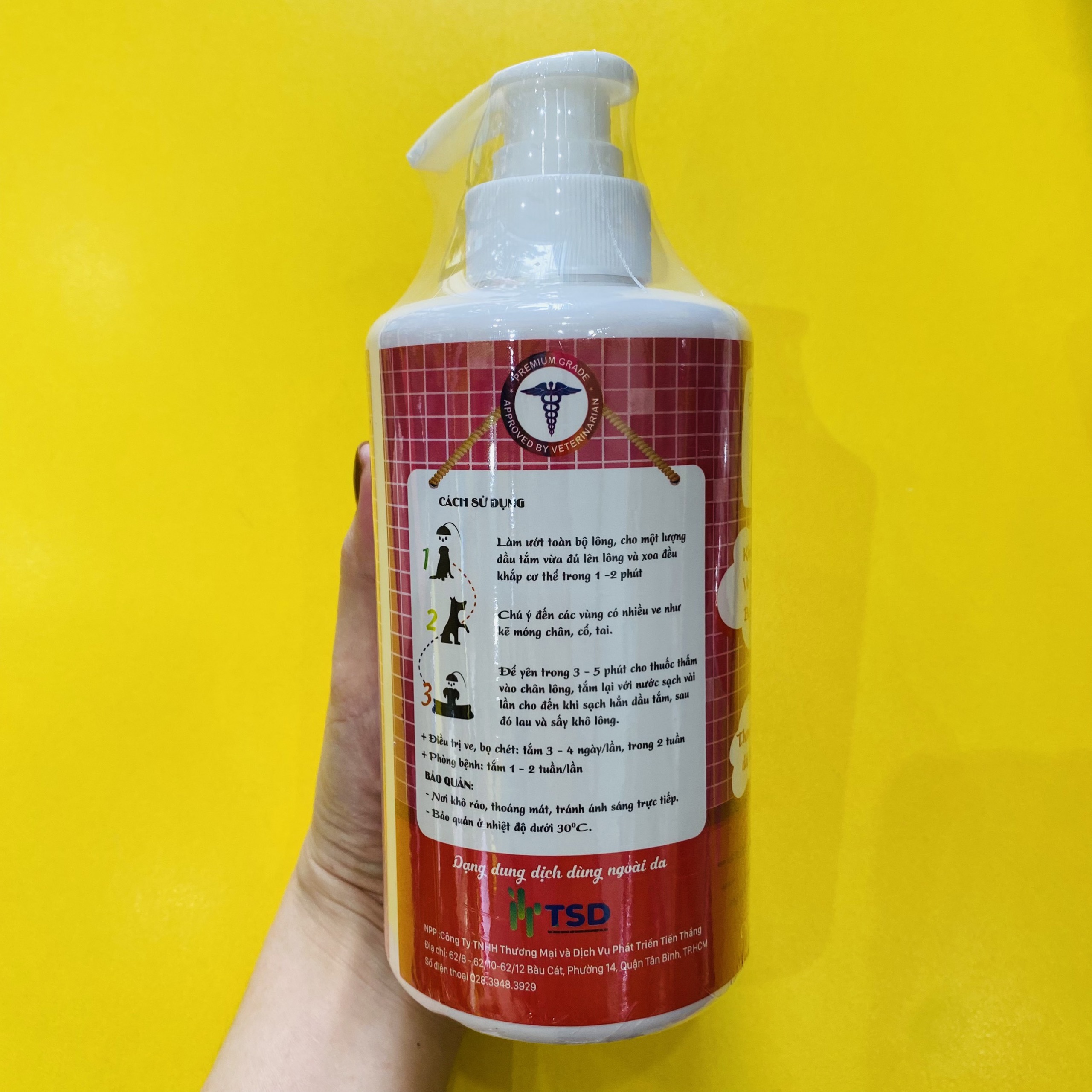 Sữa Tắm Pet Gel Plus 500ML - Kiểm Soát Ve Rận Bọ Chét Cho Chó Mèo - Pet Tài Thủy Phát - T003