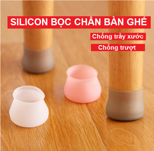 Bộ 20 miếng bọc chân ghế, chân bàn bằng silicon dày, bọc chân bàn chống trượt, chống xước cho sàn gỗ GD365-BocChanGhe-Sili-20 (giao màu ngẫu nhiên)