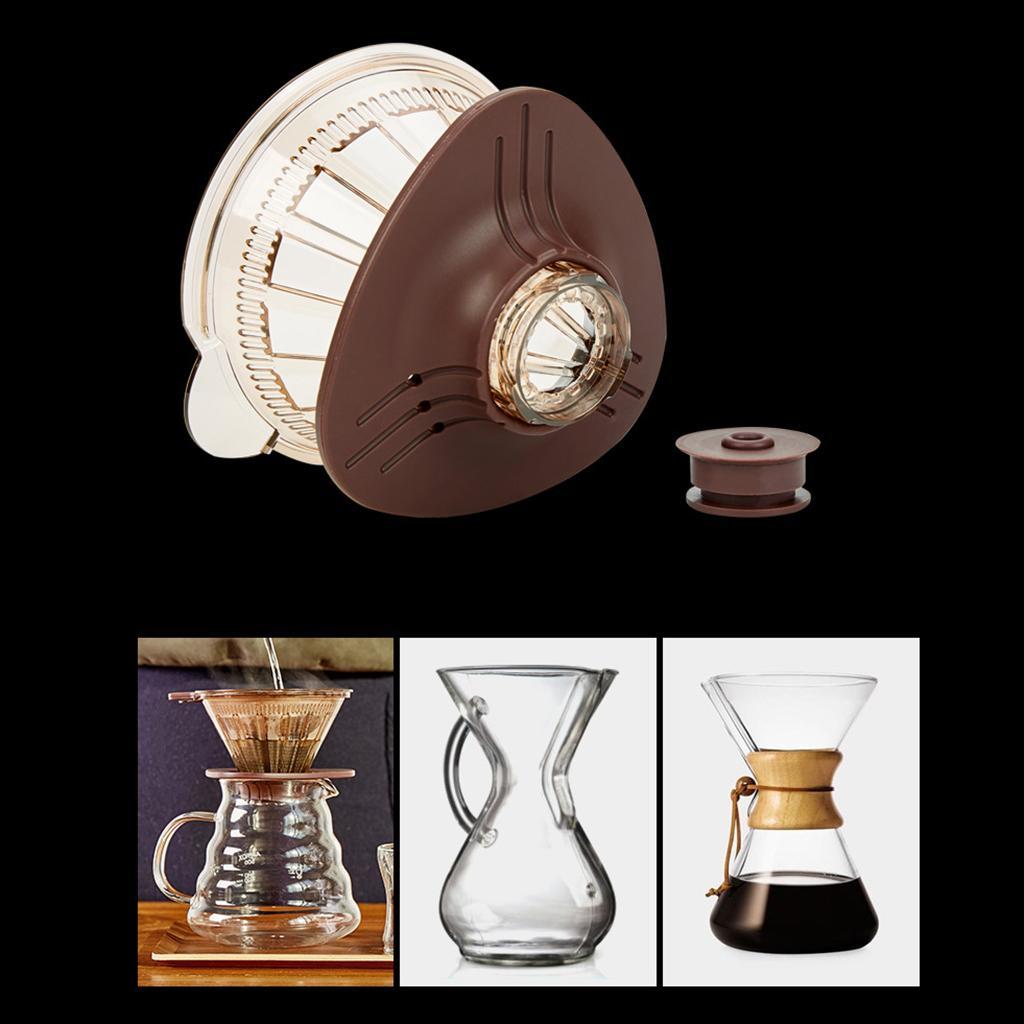 Kitchen Pour Over Cone Dripper Reusable Coffee Filter Cone with Cup Stand