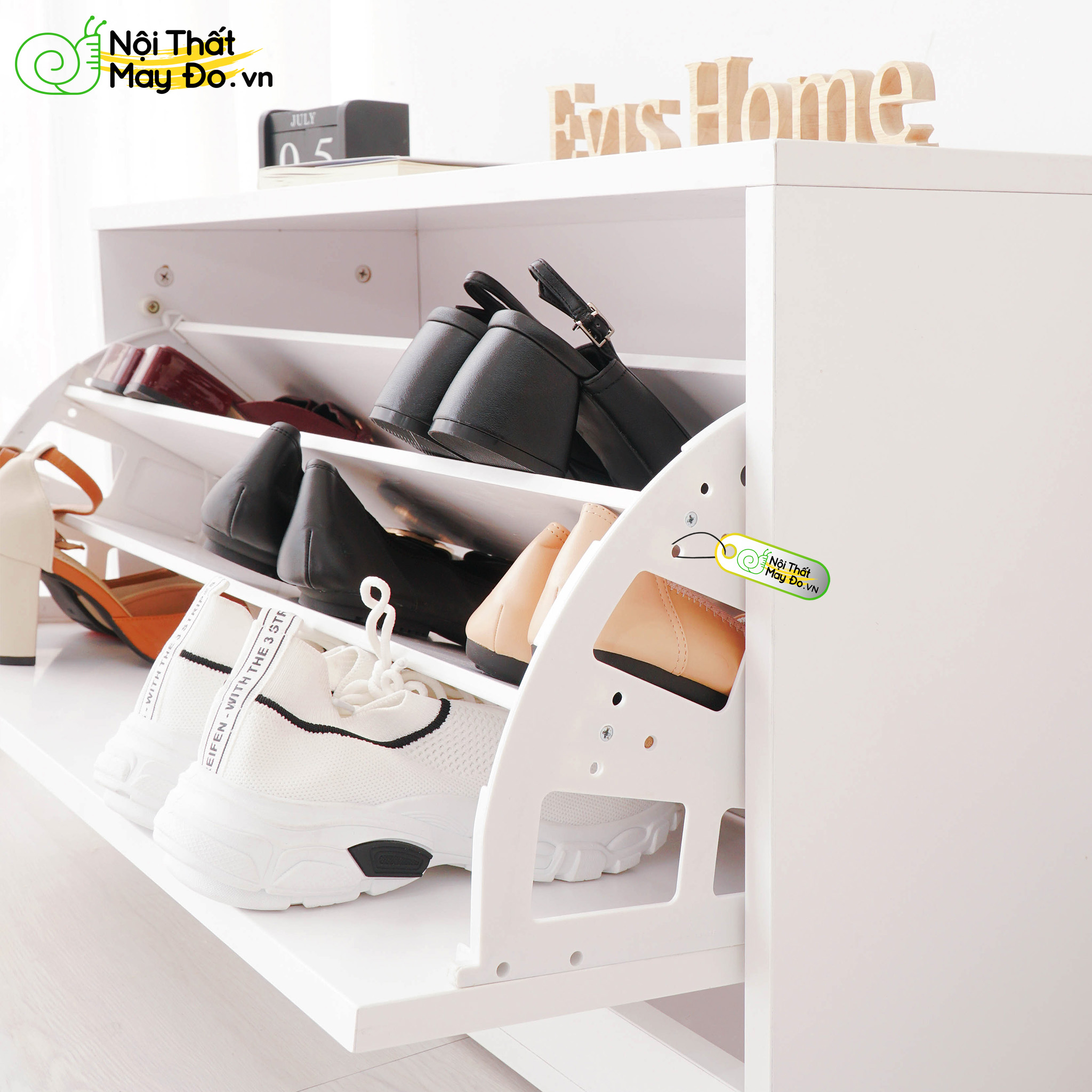 Tủ Giày Dép Thông Minh Tiện Lợi - Kiểu Dáng 1 Ngăn Nhỏ Gọn - Thiết Kế Kết Hợp Ghế Ngồi Tiện Nghi Hiện Đại