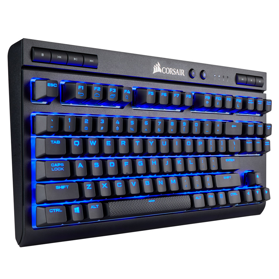 Bàn Phím Cơ Không Dây Corsair K63 LED Blue Cherry MX Red Switch Tenkeyless - Hàng Chính Hãng