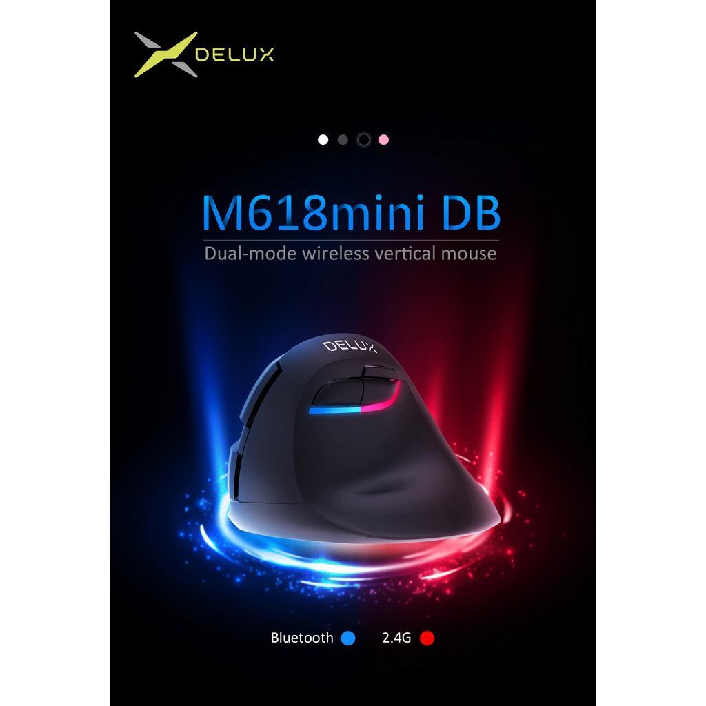 Chuột quang không dây DELUX M618 DB RGB 2.4GHz cho máy tính