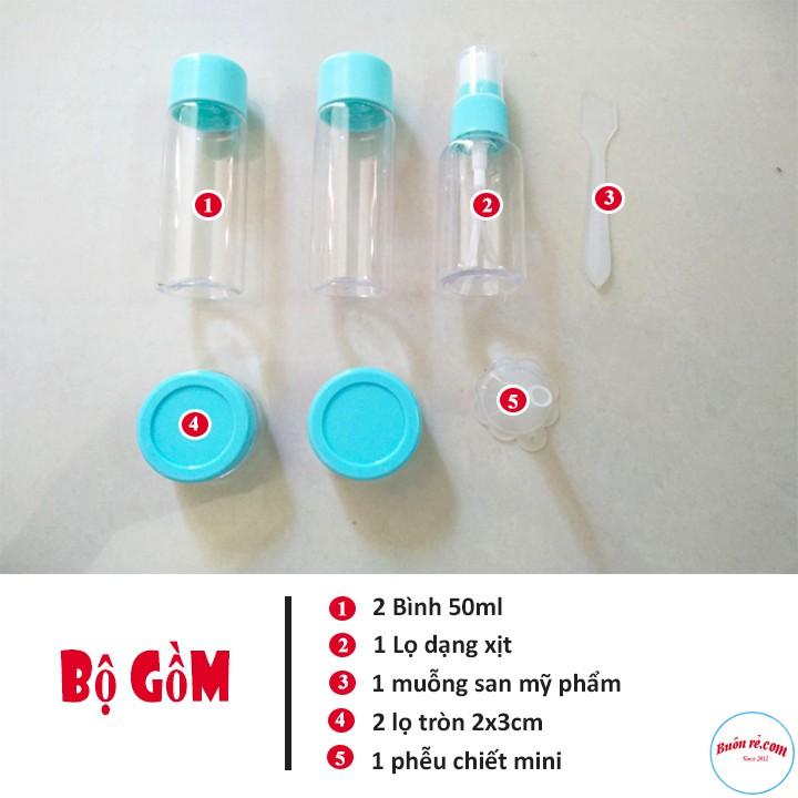 Bộ Chiết Mỹ Phẩm, Dung Dịch Mini 7 Món kèm túi zip tiện lợi - 00295