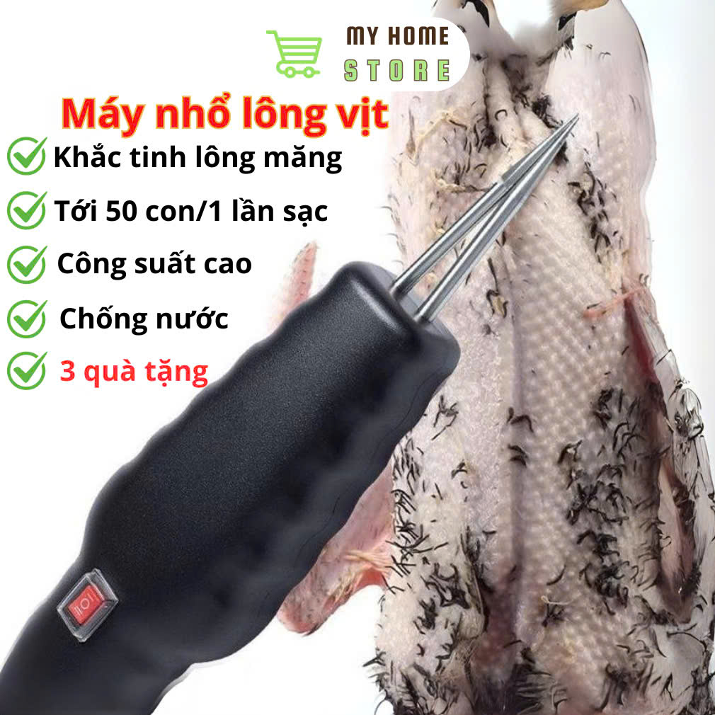 Máy Nhổ Lông Gà Vịt Tích Điện Cầm Tay Cao Cấp: Động Cơ Kép, Siêu Tiện Lợi