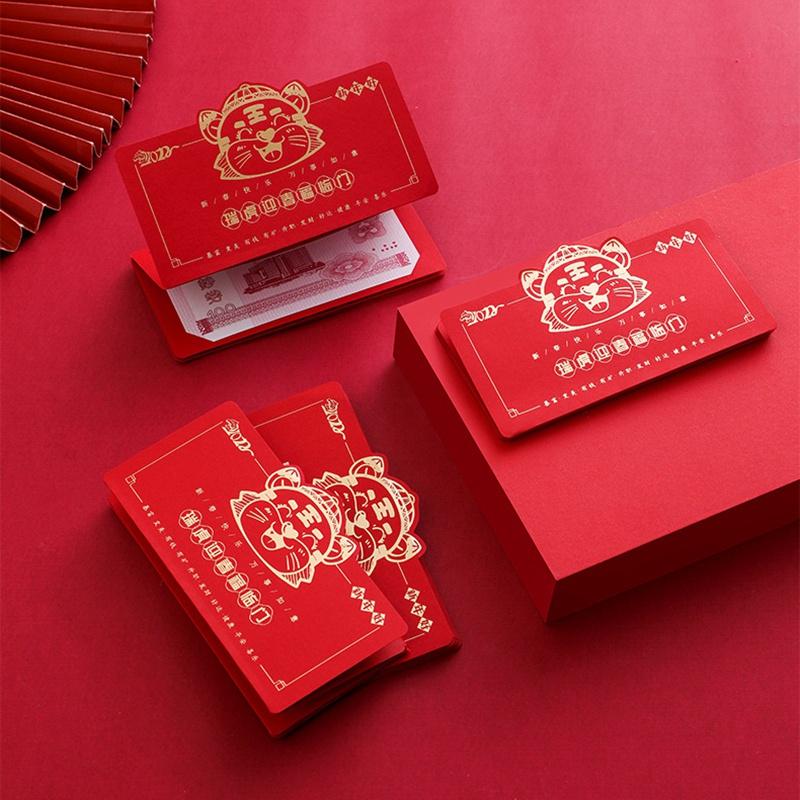 Quạt Xếp Bỏ Túi Màu Đỏ In Hoạt Hình Dễ Thương