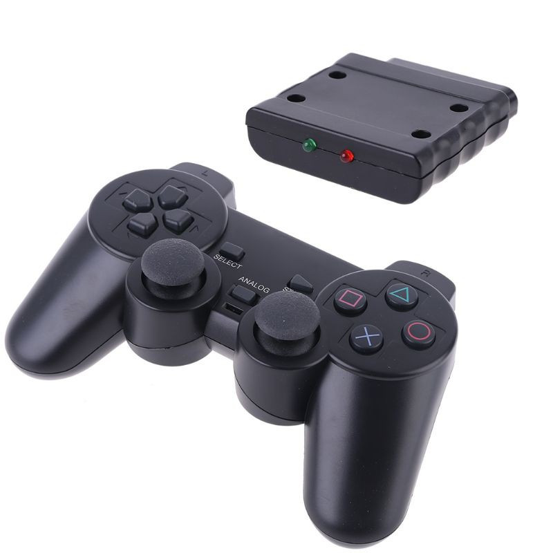 Vinetteam Tay Cầm Chơi Game Không Dây Cho PS 2/ PS1/ PSX 2.4 GHz - Bộ Điều Khiển Cho Máy Playstation 2 Có Rung, Joystick Chơi Game Controle - Hàng Chính Hãng