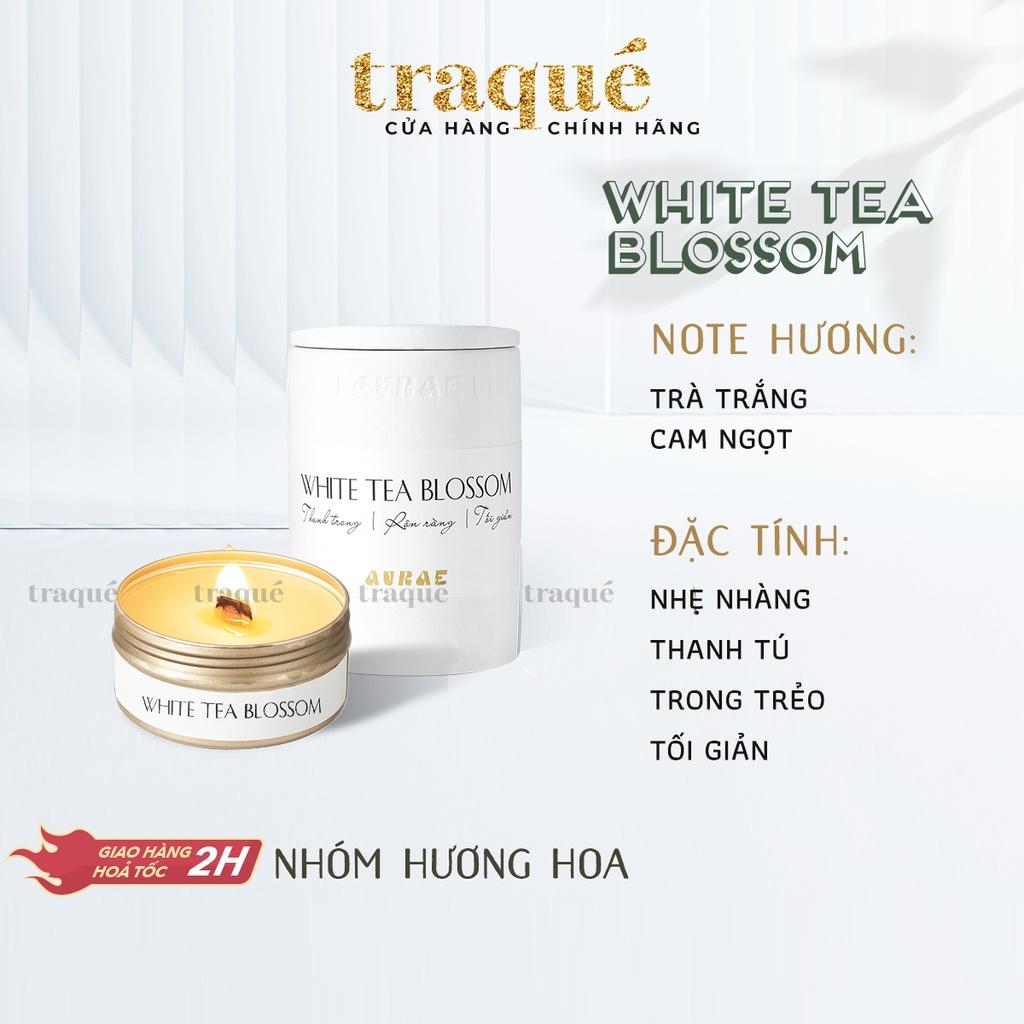 Nến thơm tinh dầu Aurae - dòng Signature -SX tại VN - WHITE TEA BLOSSOM