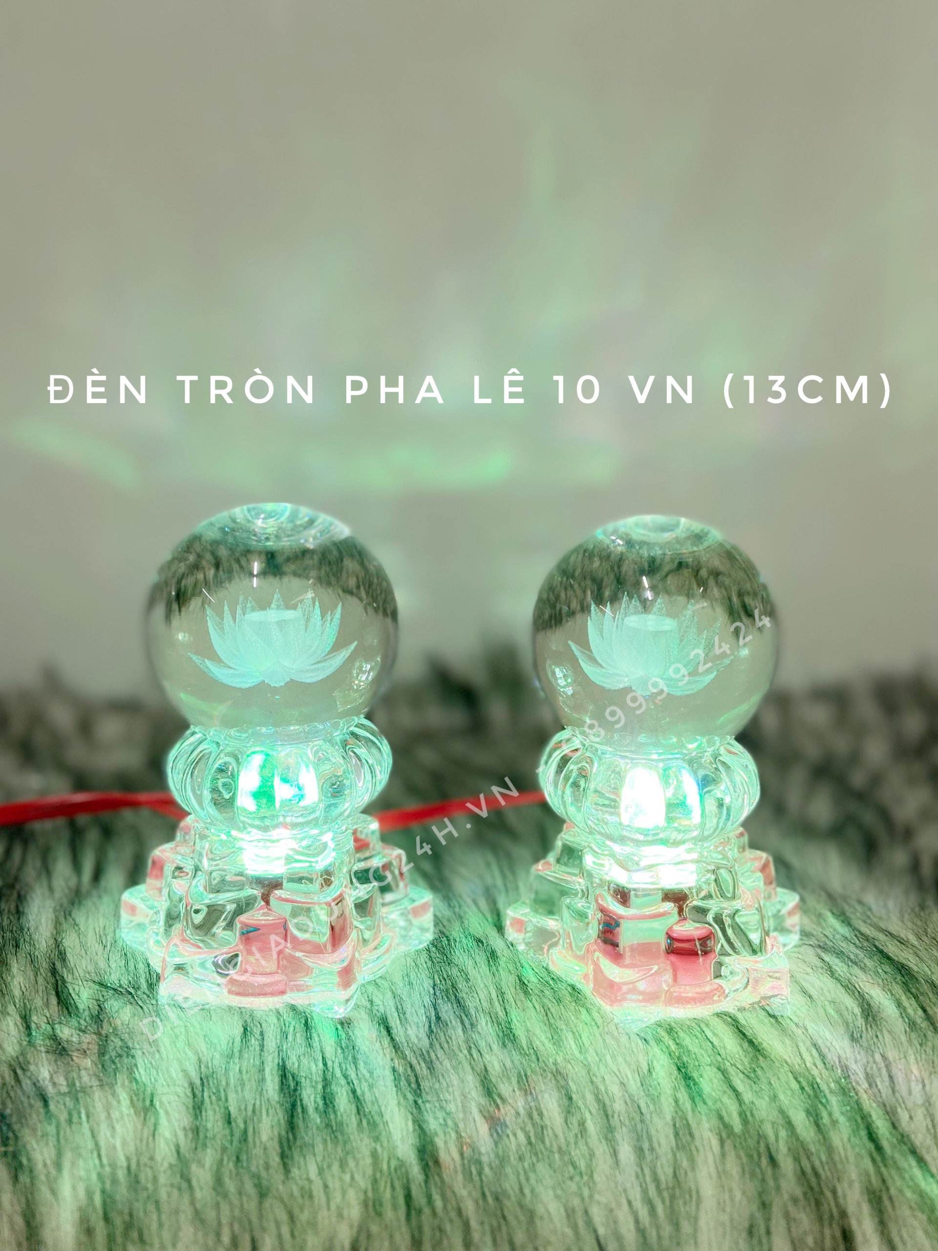 ĐÈN THỜ PHA LÊ CAO CẤP TRÒN 10 1 CẶP