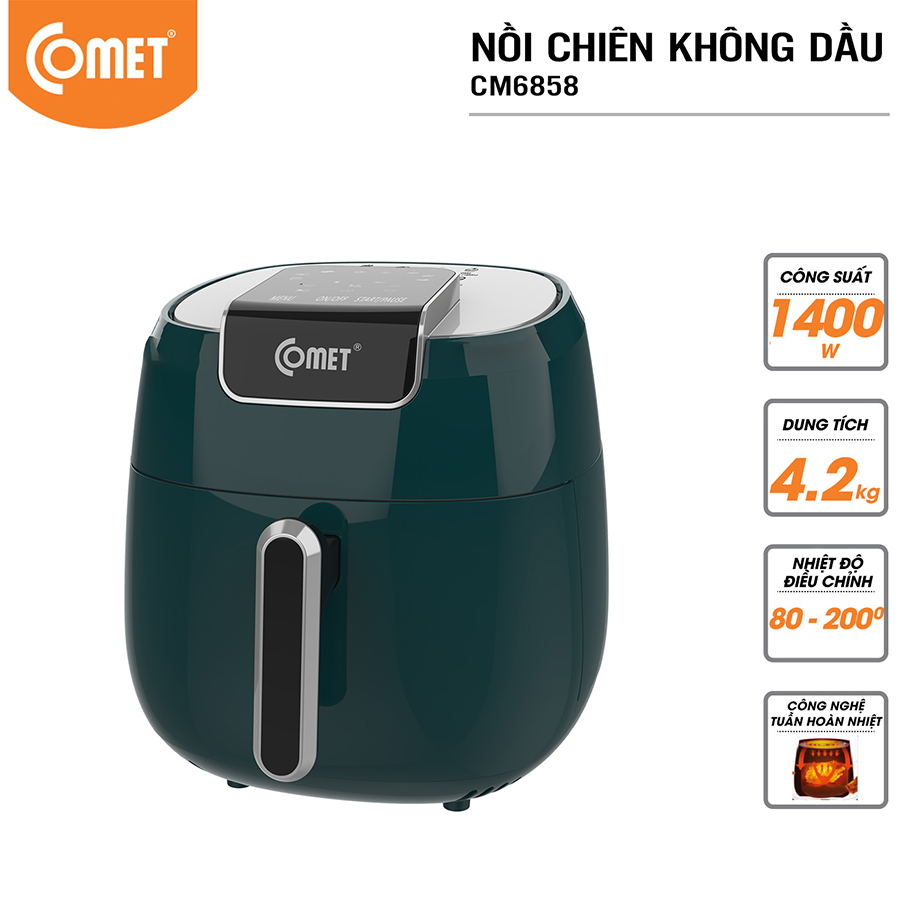 Nồi Chiên Không Dầu Comet CM6858 4.2L - Hàng Chính Hãng