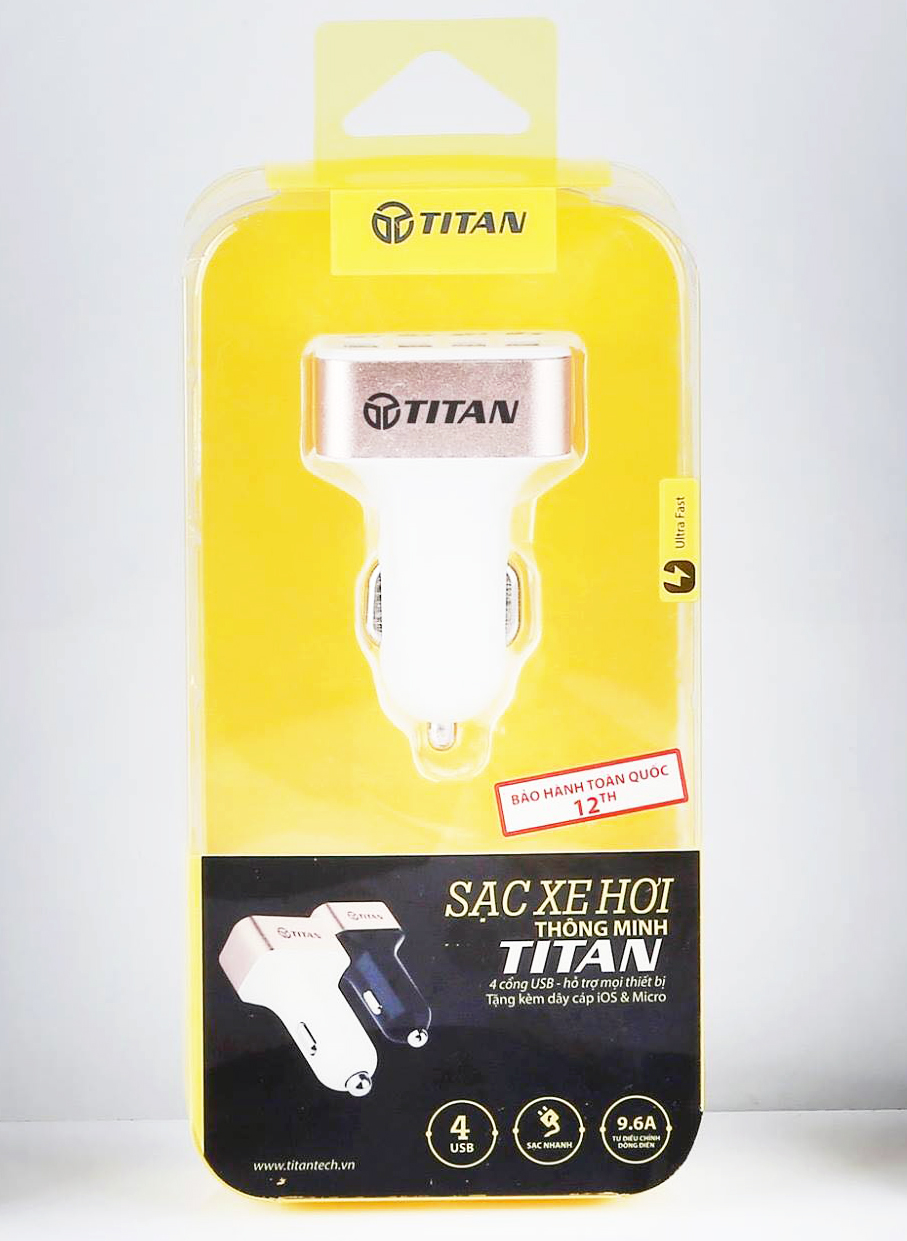 Sạc Xe Hơi 4 Cổng USB Titan SO11 - Hàng Chính Hãng