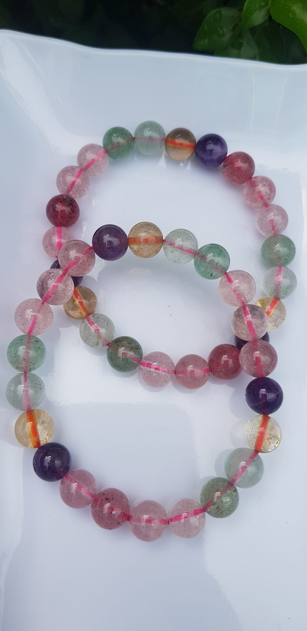 Vòng tay phong thủy may mắn đá thạch anh ngũ sắc tự nhiên Size vòng 8mm bóng tuyệt đẹp đa sắc màu nữ đeo xinh đẹp rẻ hợp nữ tất cả các mệnh Đá thiên nhiên đeo tốt sức khỏe, tim mạch đồng thời may mắn phong thủy tài lộc ạ