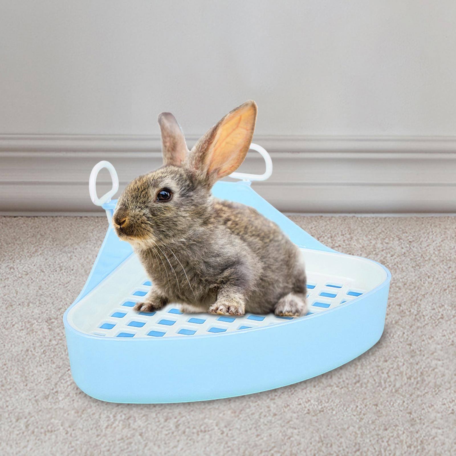 Triangle Potty Trainer Pet Pan Corner Litter Box for Hedgehog Ferret Hamster Bunny