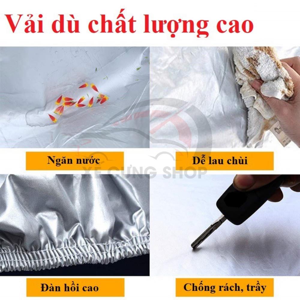 Bạt Phủ xe Ô Tô, Bạt phủ xe hơi - áo trùm che phủ xe hơi vải dù oxford cao cấp bạt có nỉ chống xước sơn 4 chỗ đến 7 chỗ