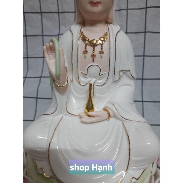 _Mẹ Quan Âm sứ trắng cao cấp đế xanh