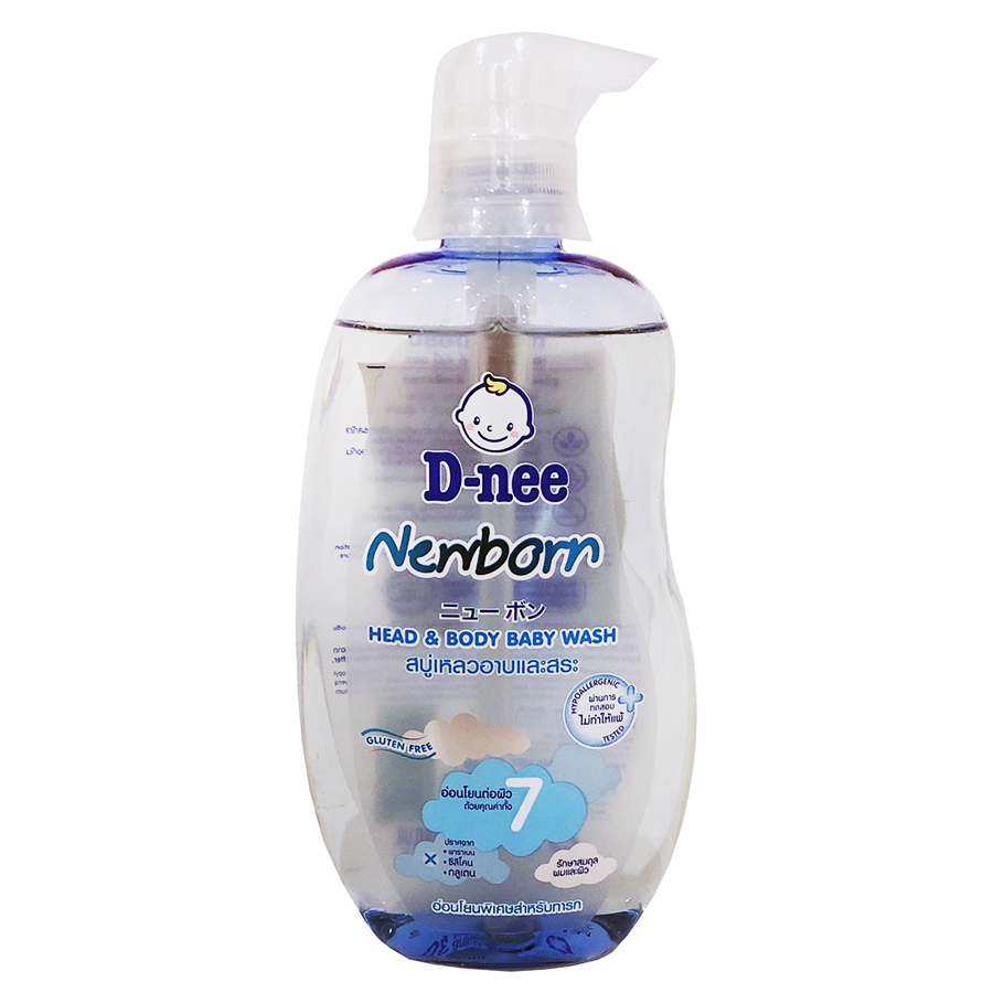 Tắm Gội Toàn Thân Baby Xanh D-Nee Dành Cho Bé Dưới 3 Tuổi (380ml)