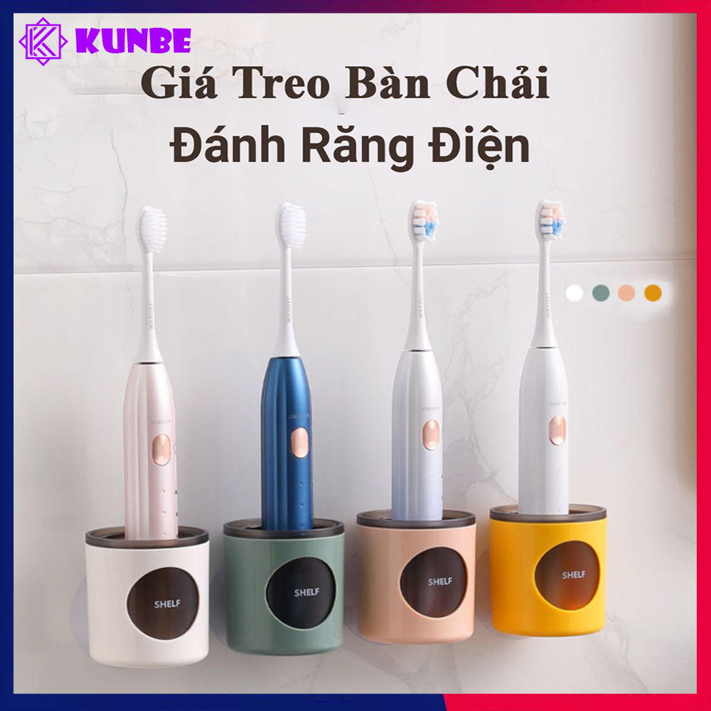 Giá Treo Bàn Chải Đánh Răng Điện Dán Tường KUNBE Tiết Kiệm Không Gian Nhà Tắm