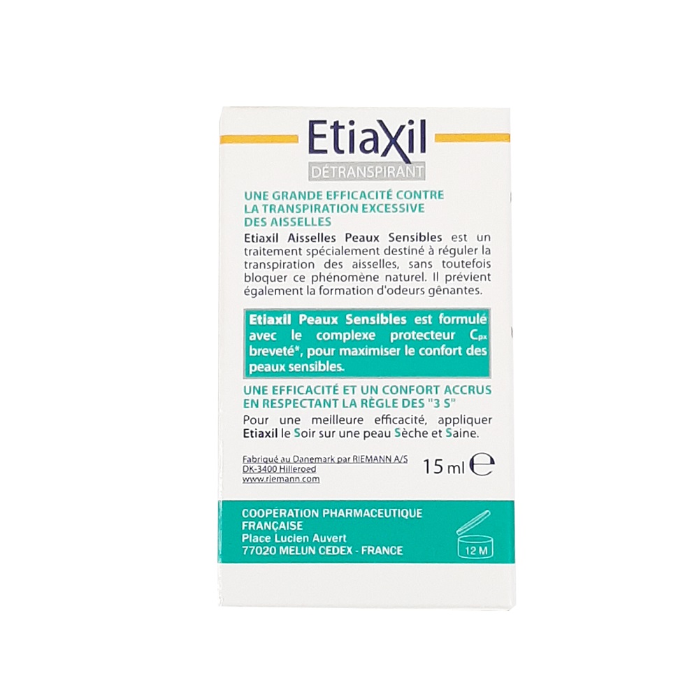 Lăn Khử Mùi ETIAXIL Détranspirant Traitement Aisselles Peaux Sensibles 15ml (Dành Cho Da Nhạy Cảm) + Quà Tặng