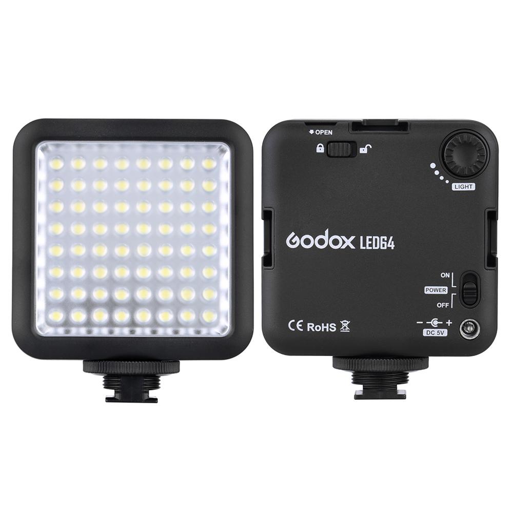  Đèn LED cho Máy ảnh DSLR quay phim mini DVR Godox LED64 Video Light 64