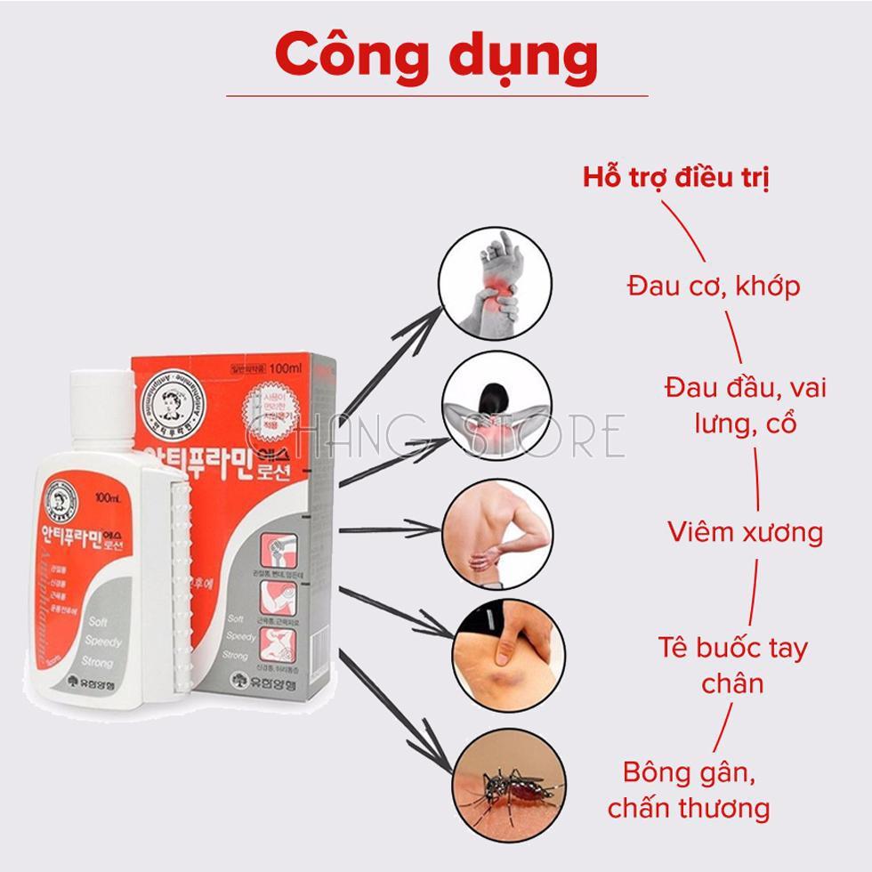 Dầu Nóng Xoa Bóp Antiphlamine từ Hàn Quốc 100ml giảm đau, nhức, ngứa, vết thâm tím hiệu quả