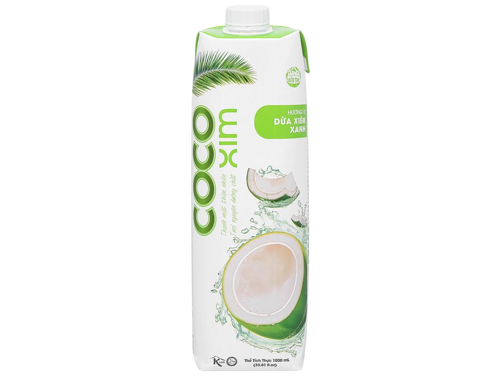 Hình ảnh Hộp Nước dừa Xiêm xanh 100% dừa tươi nguyên chất Cocoxim 1000ml