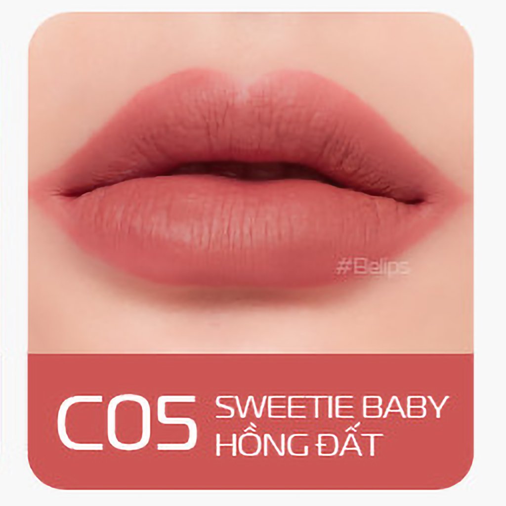 Bộ đôi son thỏi Belips Sexy Lipstick 12 Secret Burnt + son kem lì Belips City At Night C05 Swettie Baby