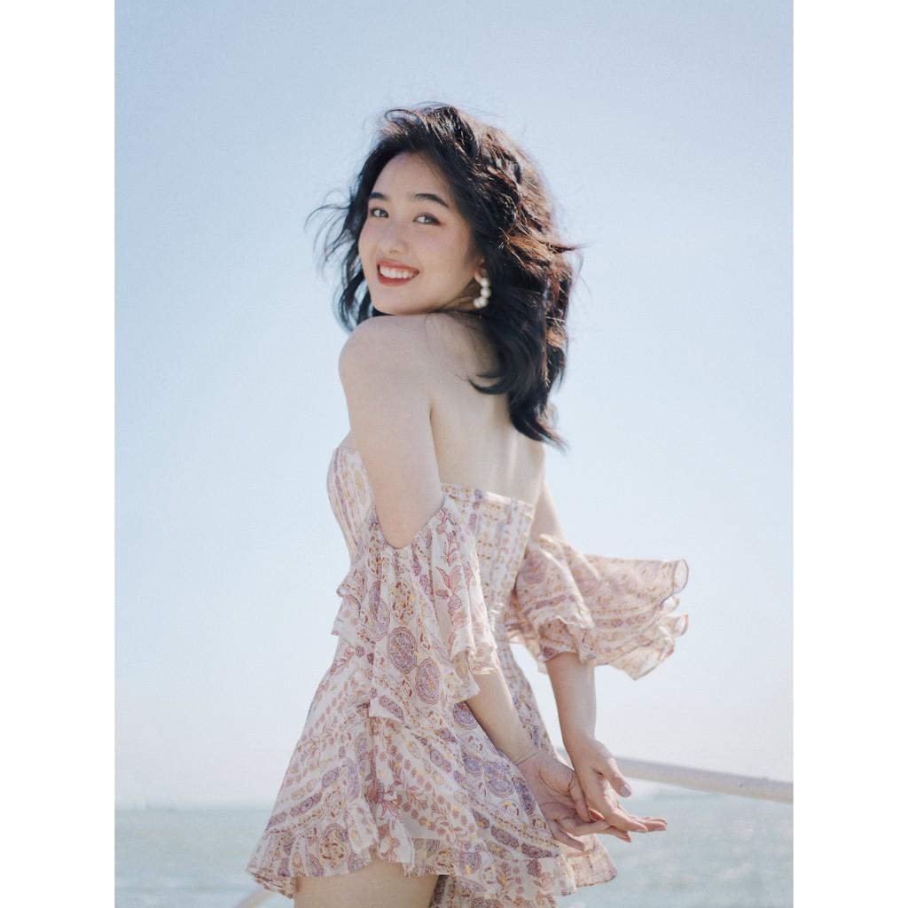 Hoachoem - Jumpsuit tay phồng - Jumpsuit xoè hở vai - Larissa Jumpsuit