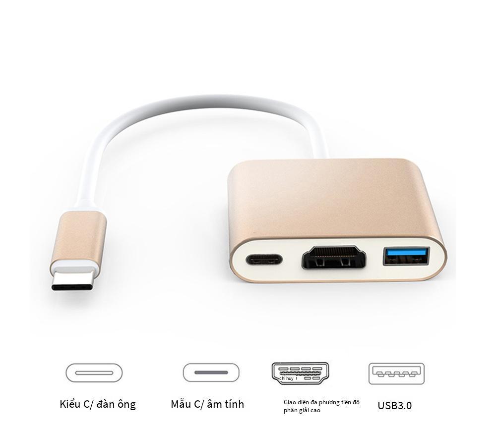 Đế cắm mở rộng ba trong một loại-c sang hdmi phong cách mới nhất Bộ chuyển đổi máy chiếu TV trung tâm trạm nối trung tâm