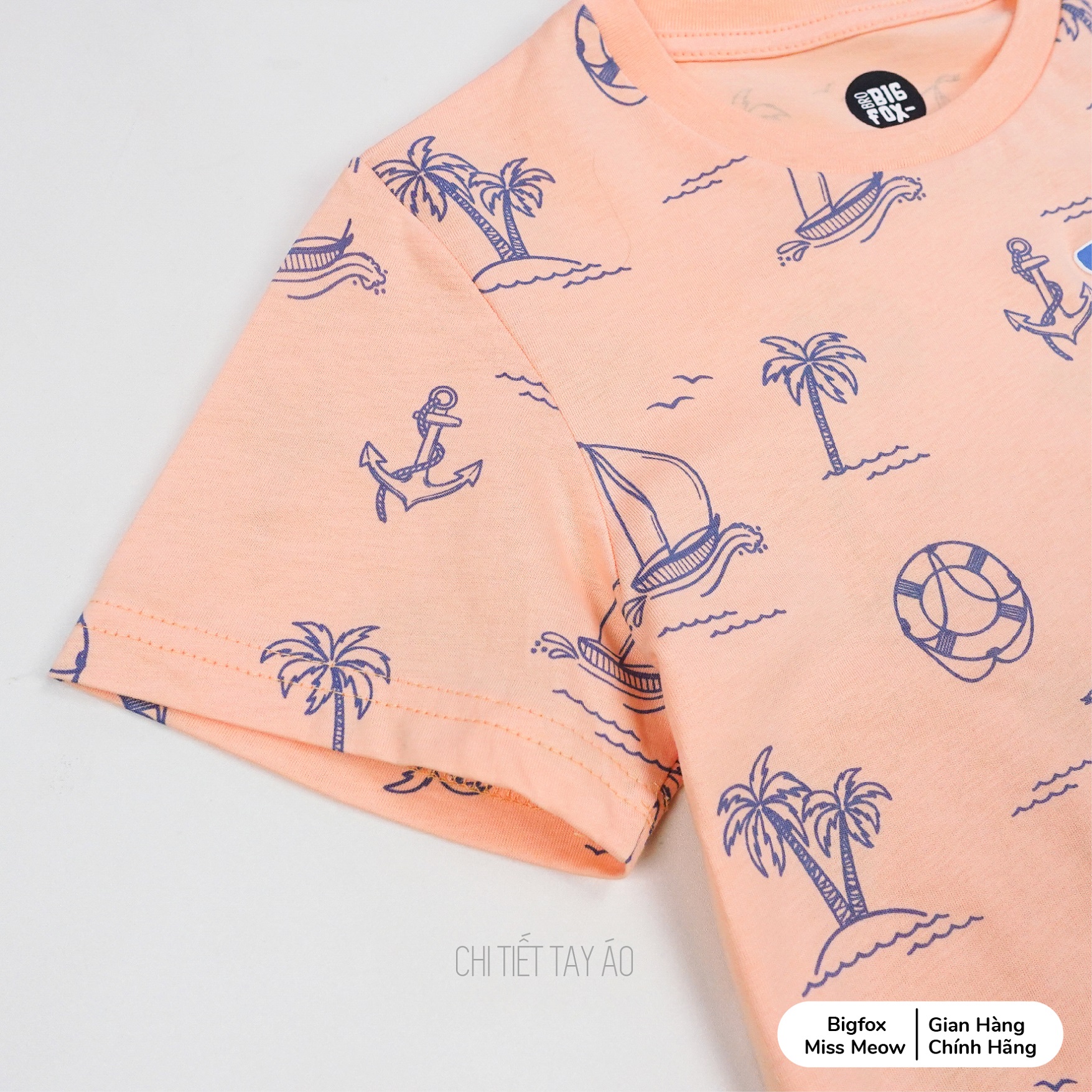 Set bộ hè cho bé trai Bigfox Miss Meow cộc tay chất cotton size đại 3,7,9,11 tuổi 30kg 40kg