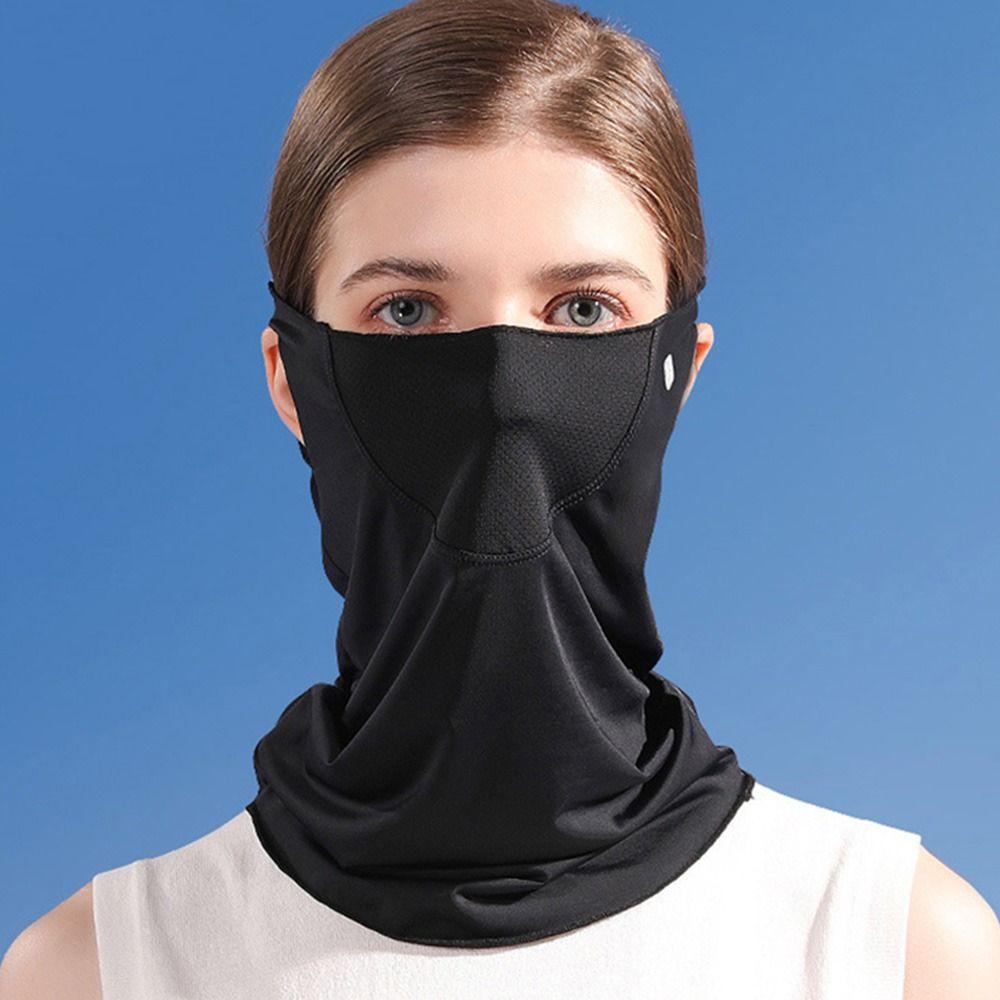 1PC mặt balaclava khăn băng suncreen mặt nạ che mặt khăn quàng cổ kính bảo vệ cổ áo bảo vệ cổ Color: black2
