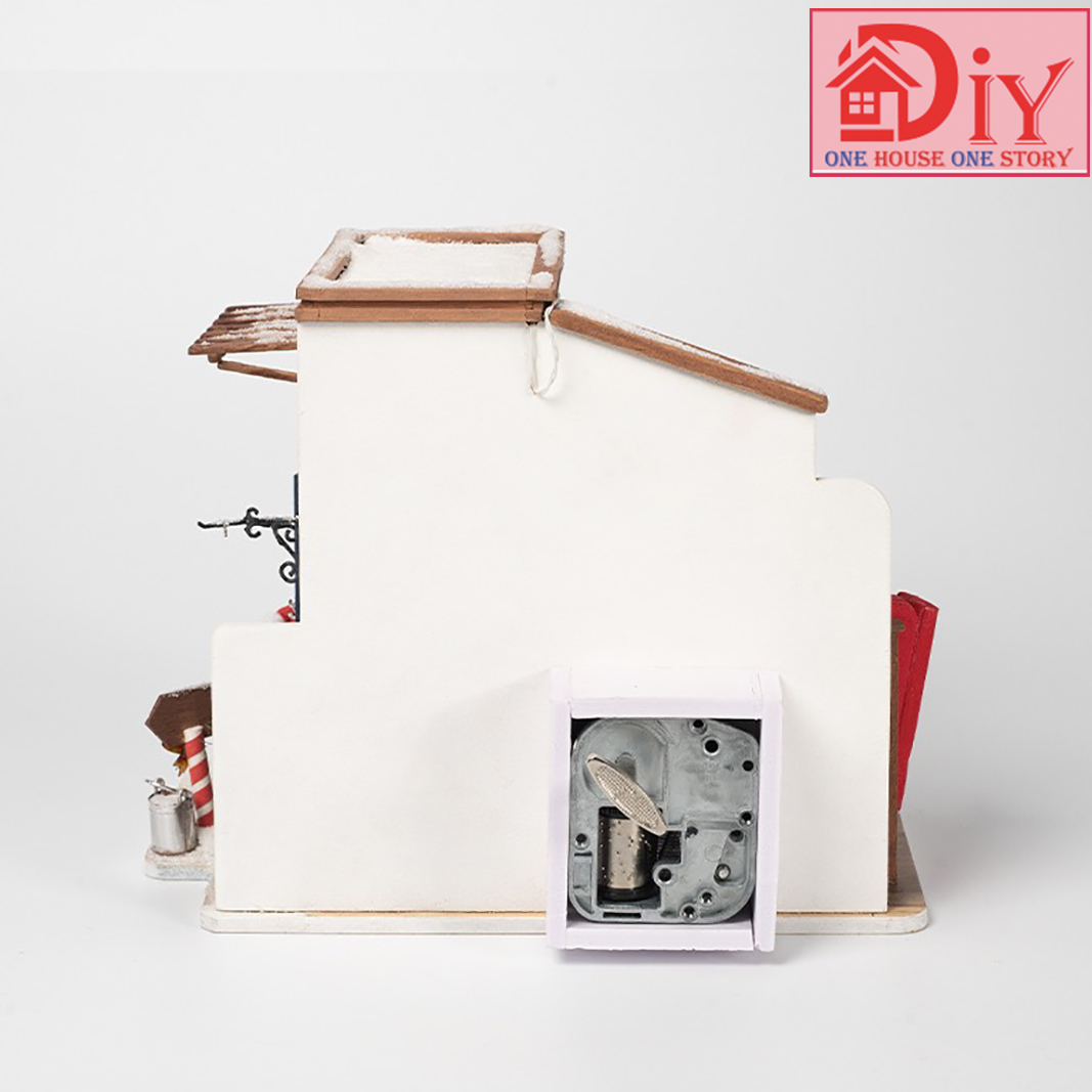 Mô hình nhà búp bê lắp ráp bằng gỗ SNOW HOUSE -- Quà tặng giáng sinh