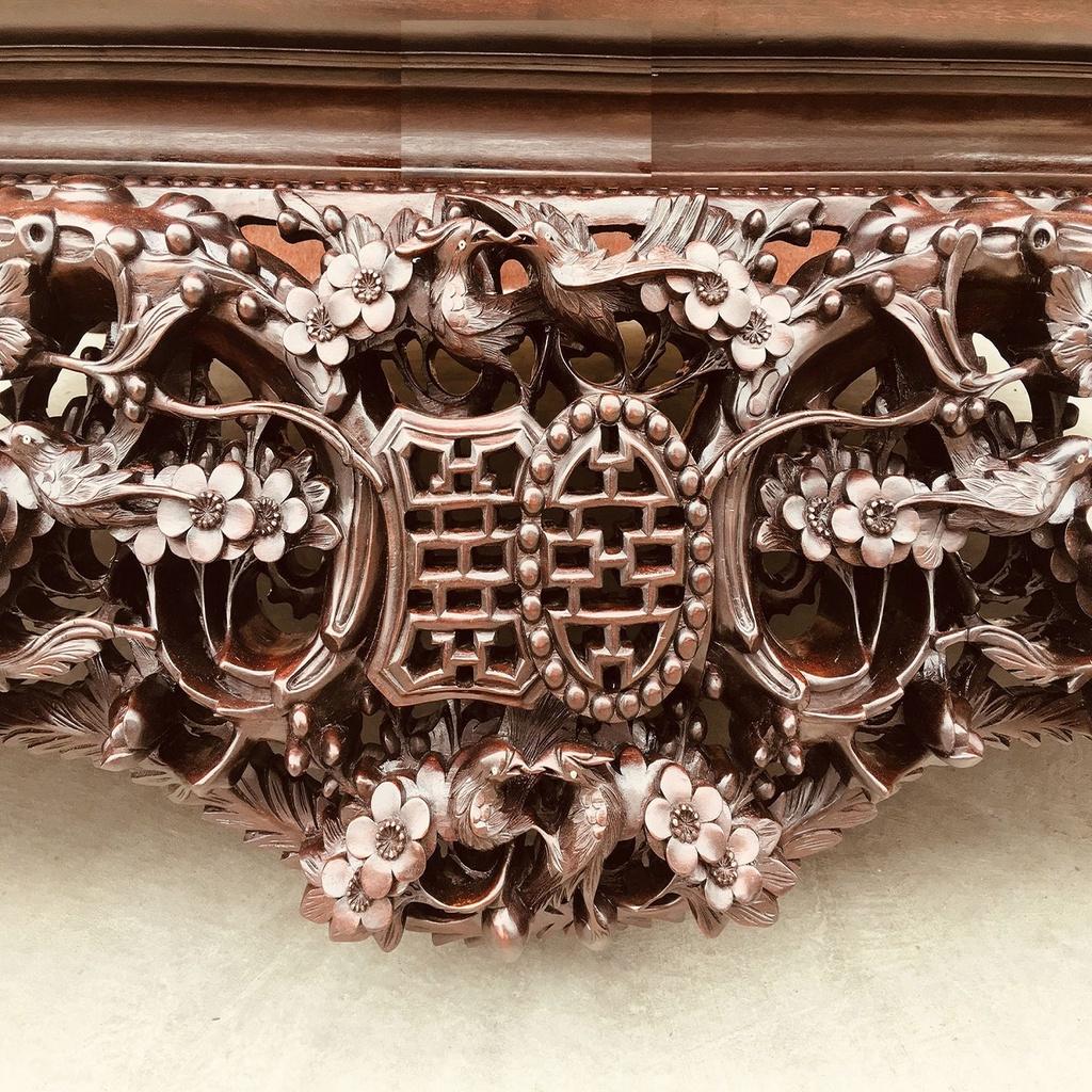 Sập Nằm Thập Điểu Quần Mai Cỡ Đại Gỗ Gụ Nam Phi