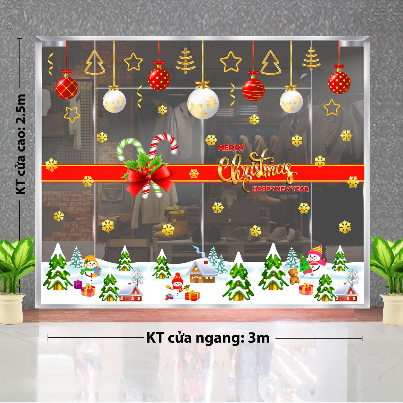 Decal trang trí NOEL 2024 combo số 52