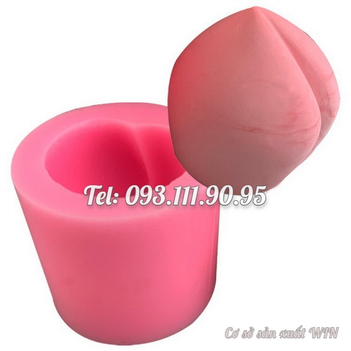 Khuôn silicon làm bánh, rau câu, bánh bao, bánh trôi nước Trái đào tiên - Mã số 1187