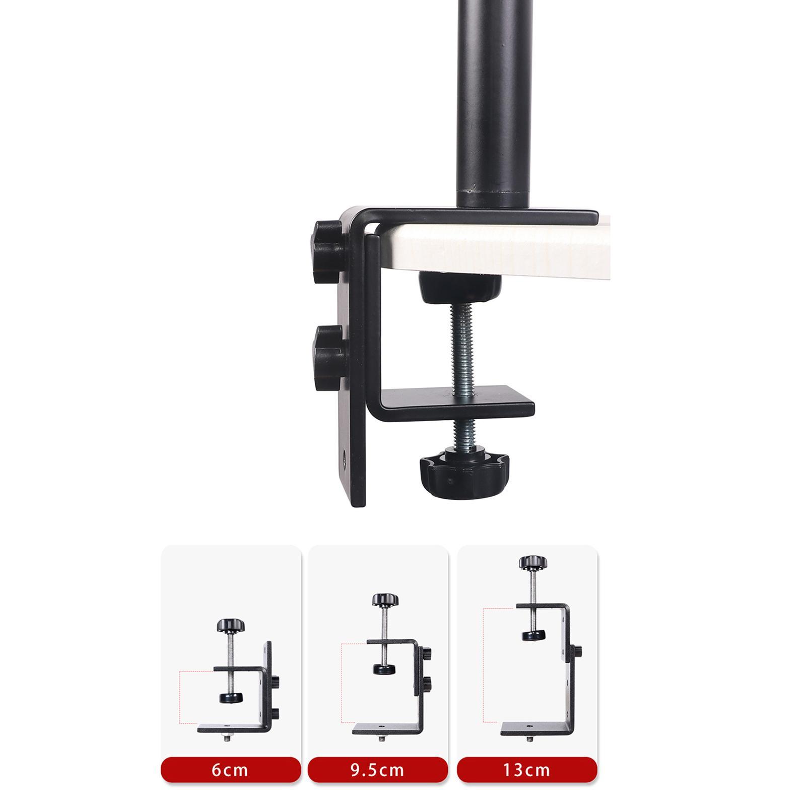 Desk Mount Stand Tabletop L clamp Mounting Adjustable Table Stand Aluminum for DSLR Camera light Panel Light Mic