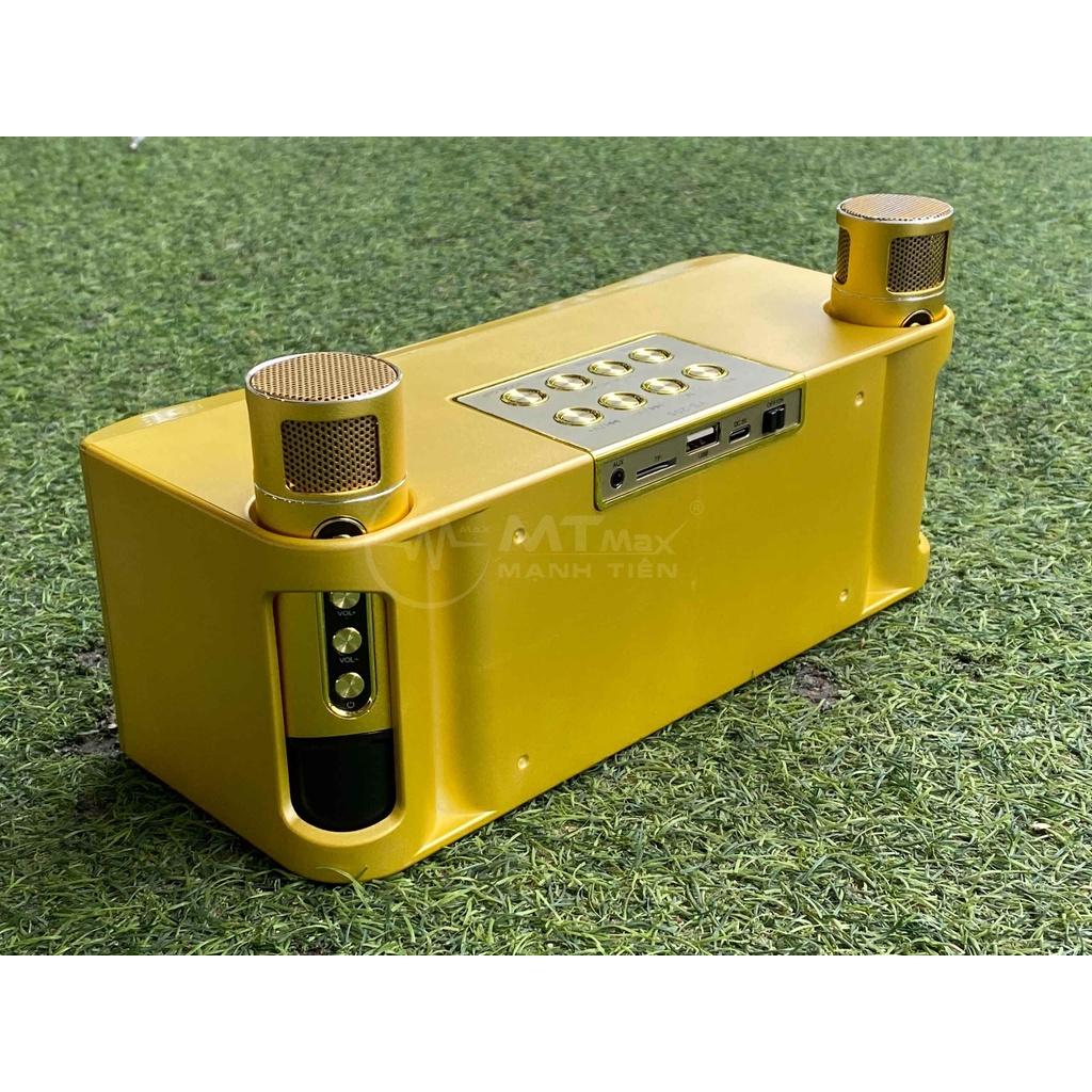 Loa Karaoke xách tay mini YS-205 kèm 2 Micro Không Dây âm thanh hay giá tốt