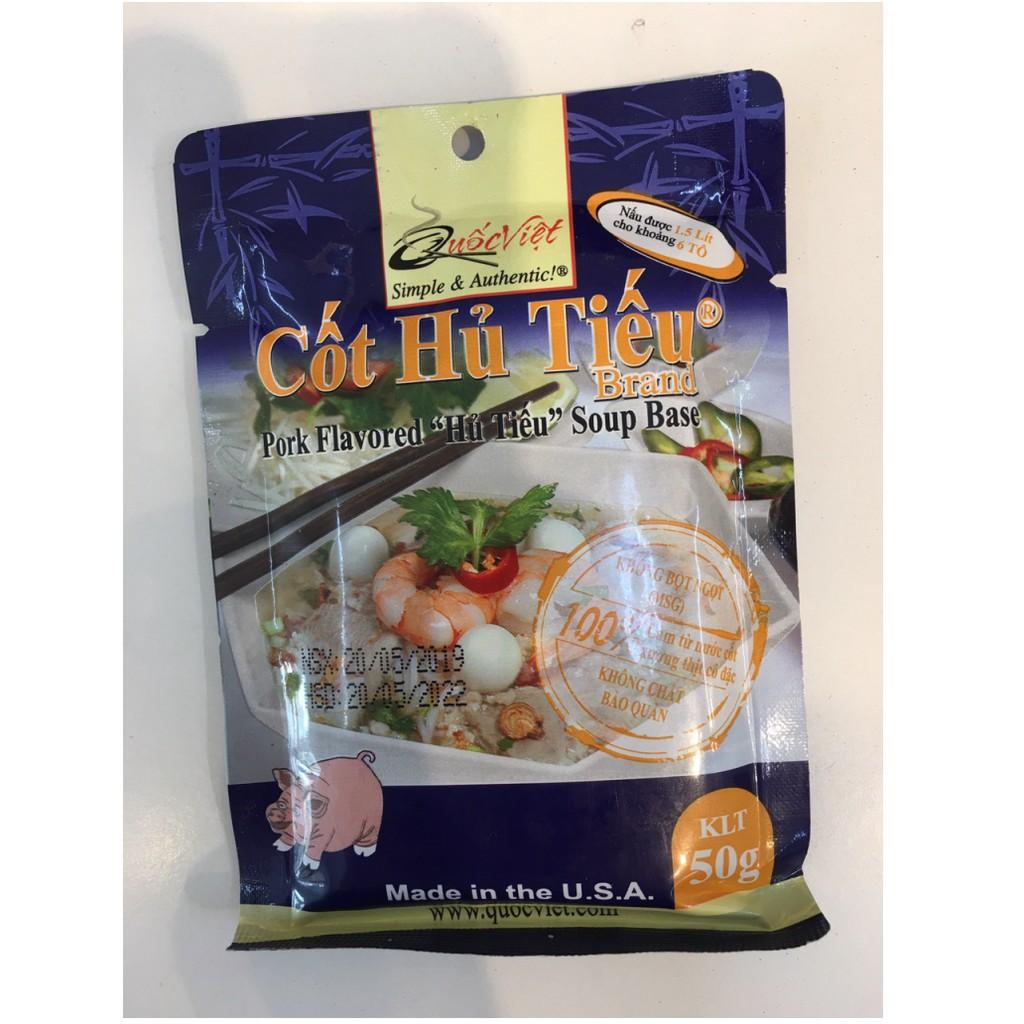 GIA VỊ NẤU CốtHủ Tiếu Quốc Việt Foods 50g-Gia vị hoàn chỉnh nhập khẩu