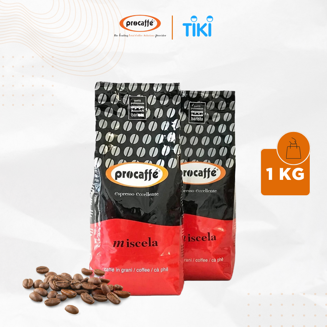 Cà Phê Hạtbột Pha Máy Procaffe Miscela. Túi 1Kg Cà Phê Rang Mộc Nguyên Chất - Hàng Chính Hãng - Xay Sẵn