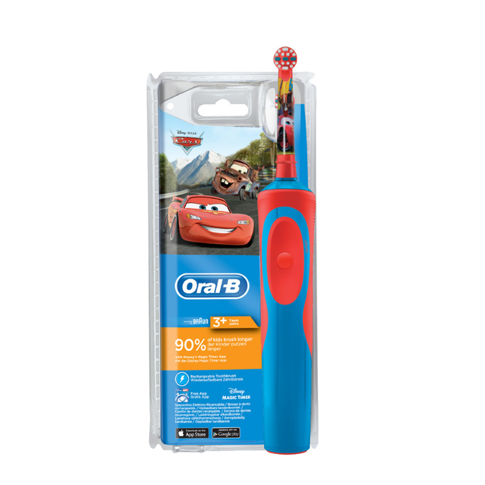 Bàn chải điện trẻ em Oral-B Vitality D12 Disney Cars - Hàng chính hãng