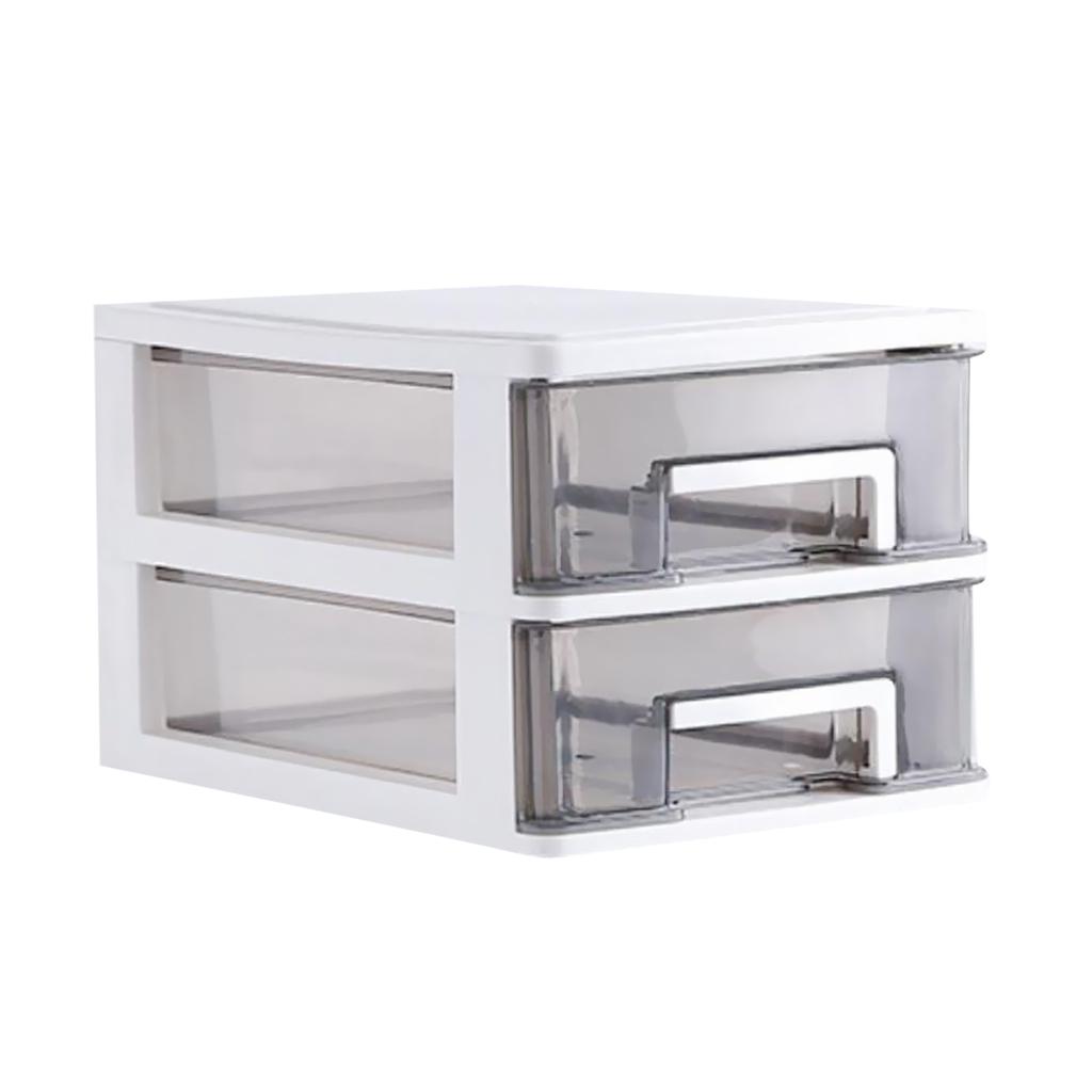 Desktop Organizer Rack Makeup Jewelry Display Stand 2 Tiers White