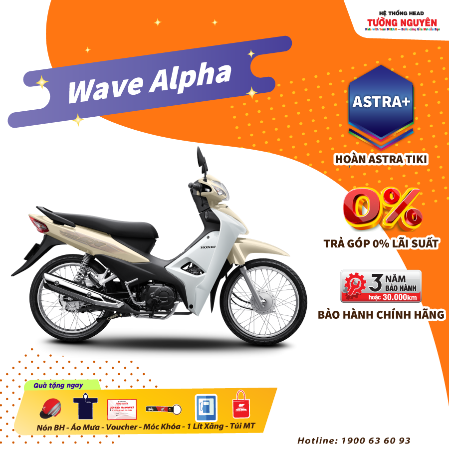 Xe máy Honda Wave Alpha 2024 Phiên bản Cổ Điển