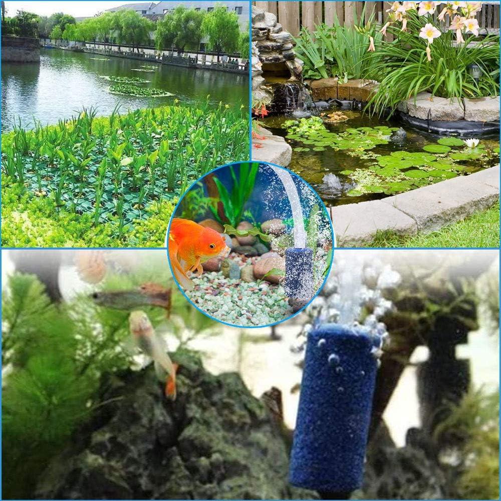 12 Mảnh Đá Sục Khí Tạo Bọt Khí, Đá Không Khí Hồ Cá, Máy Khuếch Tán Khoáng Bơm, Dùng Cho Máy Bơm Hồ Cá Và Bể Cá Thủy Canh Ao Ao, 13Mm X 25Mm Màu Xanh