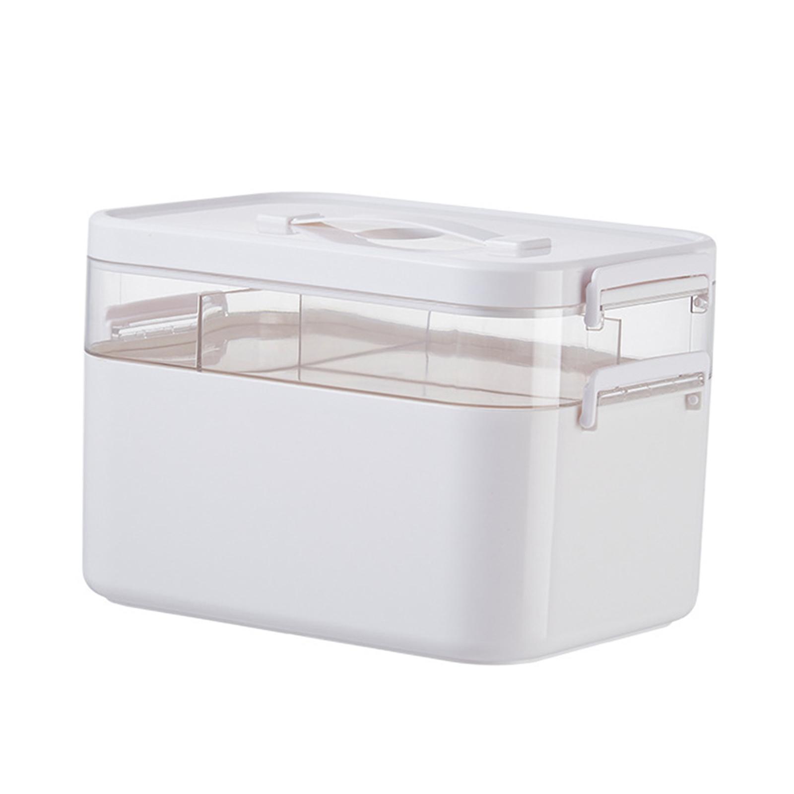 Family First Aid Medical Box Storage Case Double Layer for Sewing Sports Car
