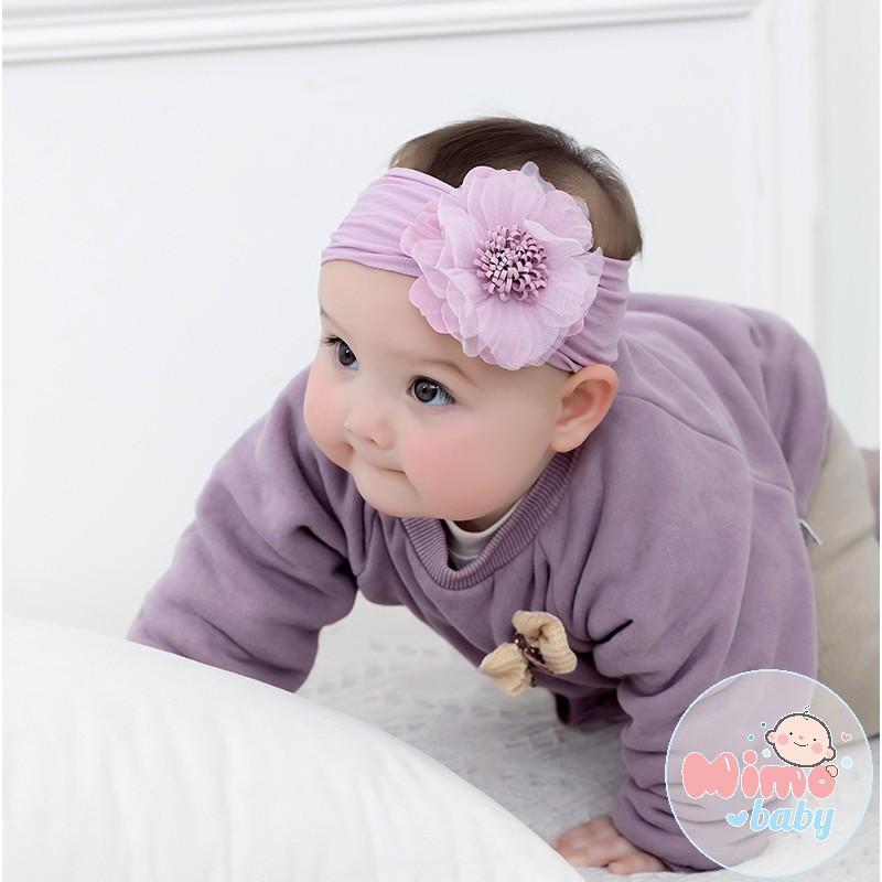 Băng đô cho bé - bản to hoa voan Mimo Baby BD17