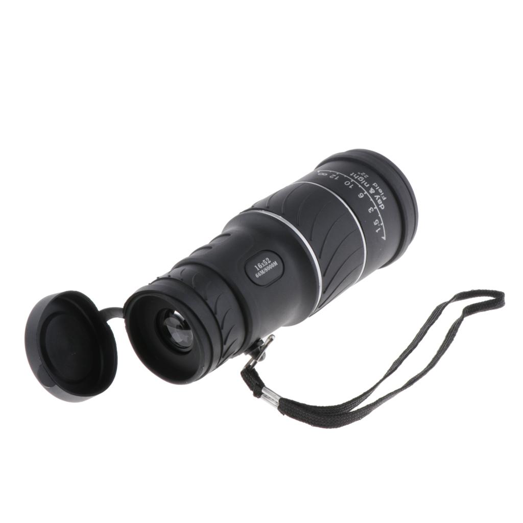 Telescope 16x52 Portable Wide-angle Monocular Night Vision & Objective Cover